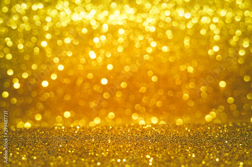 Silver Sparkling Lights Festive background with texture. Abstract Christmas twinkled bright bokeh defocused and Falling stars. Winter Card or invitation	