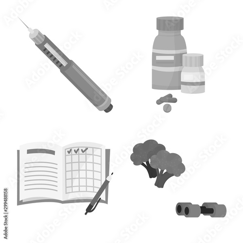 Vector illustration of health and diet icon. Collection of health and disease stock vector illustration.