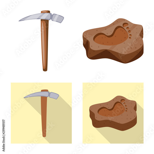 Vector design of story and items logo. Collection of story and attributes stock vector illustration.