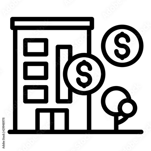 Homeless shelter icon. Outline homeless shelter vector icon for web design isolated on white background
