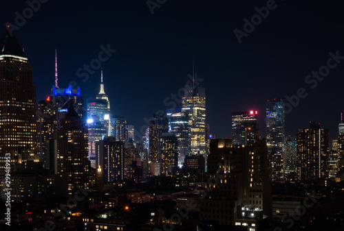 Night view of Midtown Manhattan and Hell's Kitchen © Euqirneto