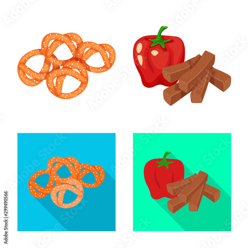 Vector design of taste and seasonin symbol. Set of taste and organic vector icon for stock.