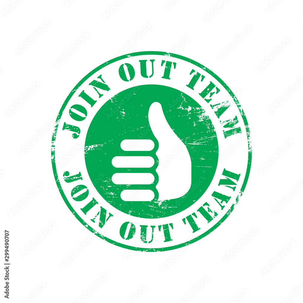 Thumb Stamp With Solid Color & Grunge Effect Thumb Stamp With Solid Color & Grunge Effect