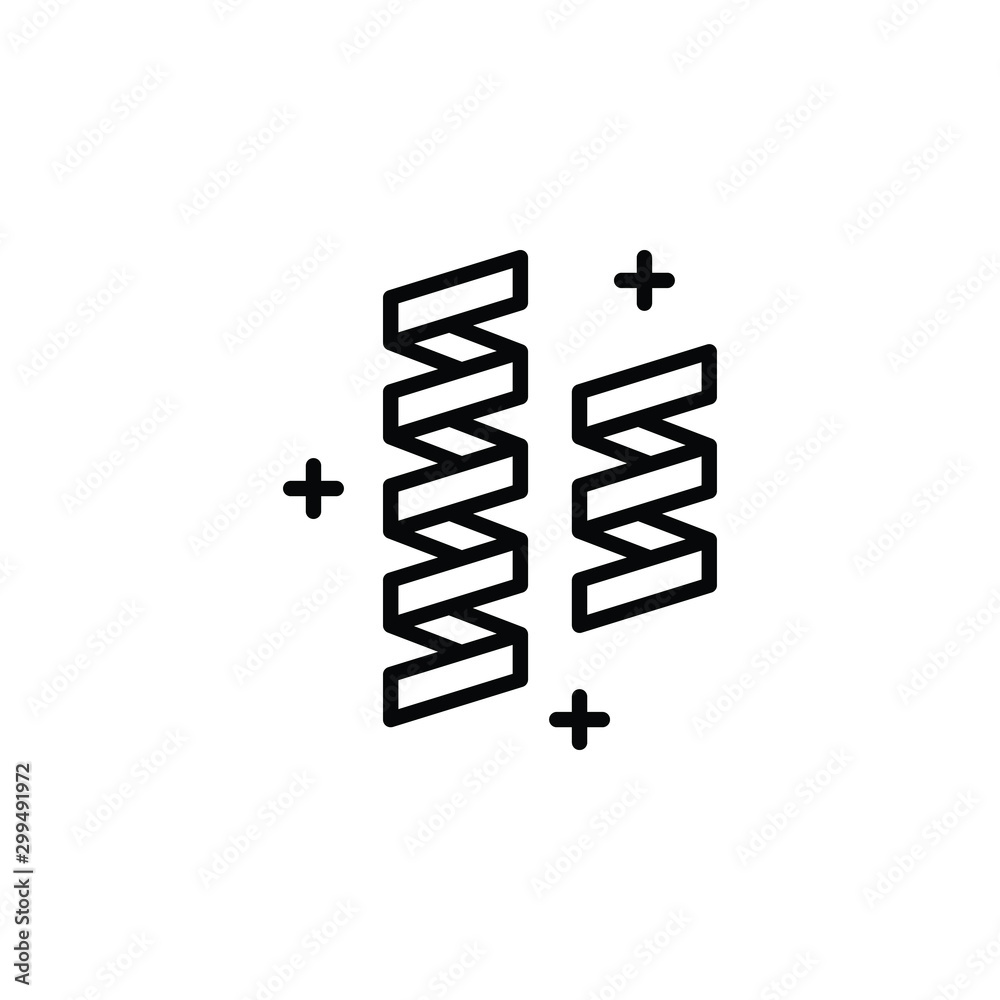 Garland thin icon on white background. Vector illustration on white background. Garland thin icon on white background. Vector illustration on white background.