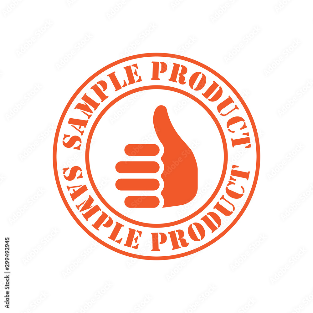 Thumb Stamp With Solid Color & Grunge Effect Thumb Stamp With Solid Color & Grunge Effect