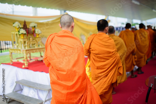 Monks perform religious ceremonies in Thailand