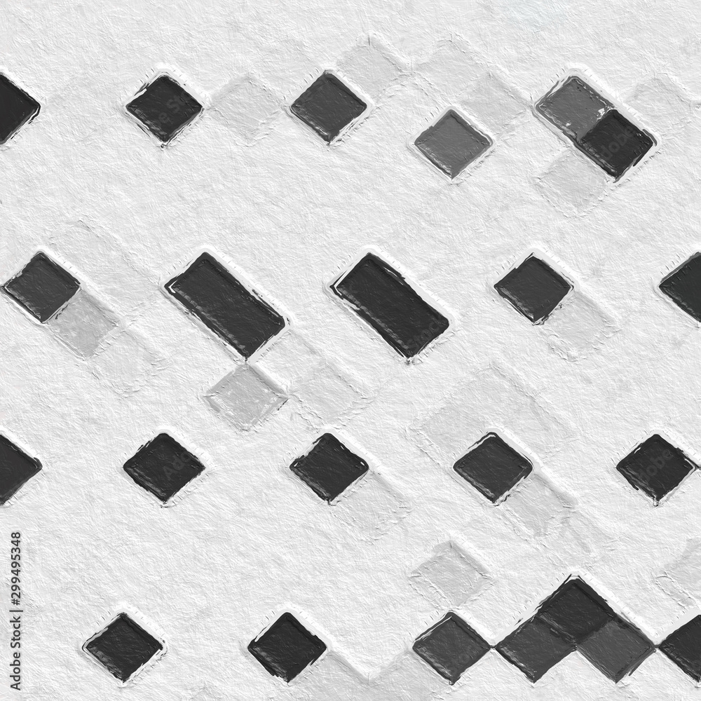 Abstract mosaic of black and white colors squares. Geometric pattern. Picture for creative wallpaper or design art work. Abstract mosaic of black and white colors squares. Geometric pattern. Picture for creative wallpaper or design art work.