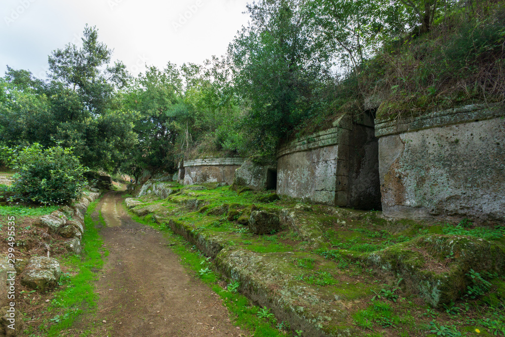 Etruscan necropolis (8th century b.C.) Cerveteri Rome Province, Italy. UNESCO World Heritage
