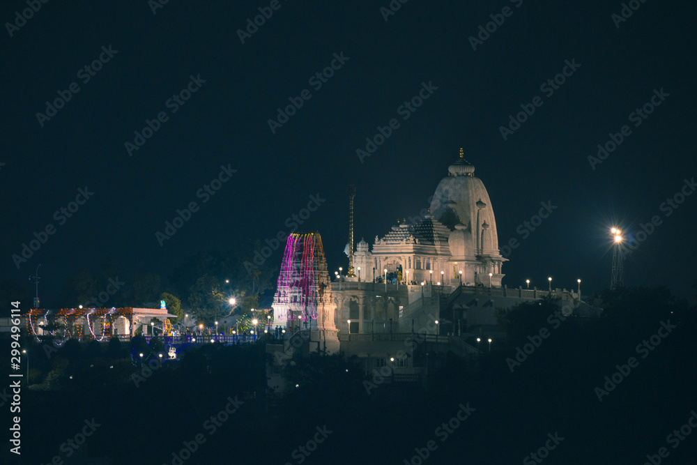 Obraz premium Birla mandir skyline at night