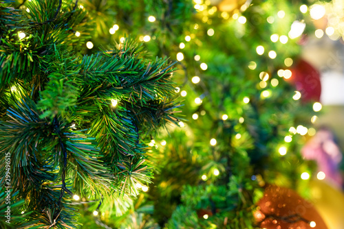 Closeup christmas tree