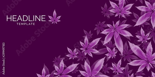 Cannabis leaf, Marijuana herb Vector Background