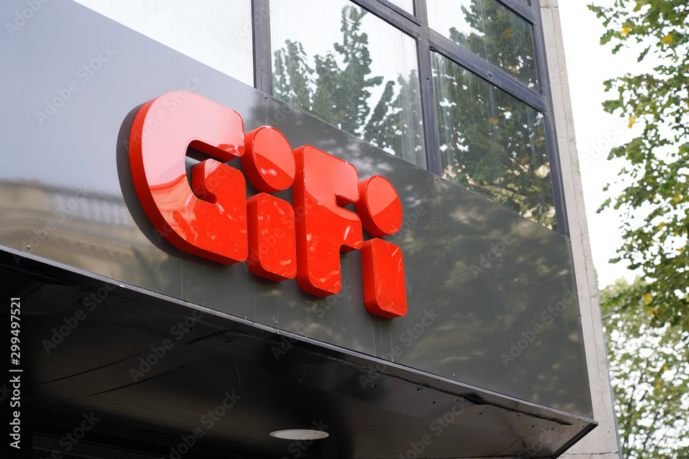 Gifi sign store logo facade French shop company low-cost products Stock