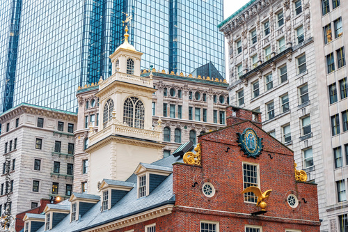 Architecture buildins in city of Boston downtown photo