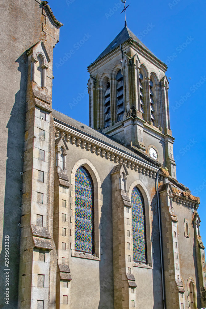 Saint-Evroult-Notre-Dame-du-Bois. Eglise. Orne. Normandie	