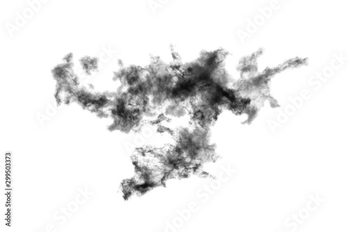 Cloud Isolated on white background,Smoke Textured,Abstract black