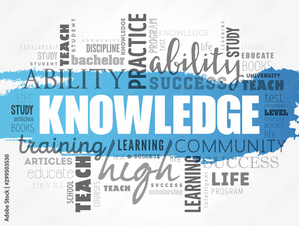 Fototapeta premium KNOWLEDGE word cloud collage, education concept background