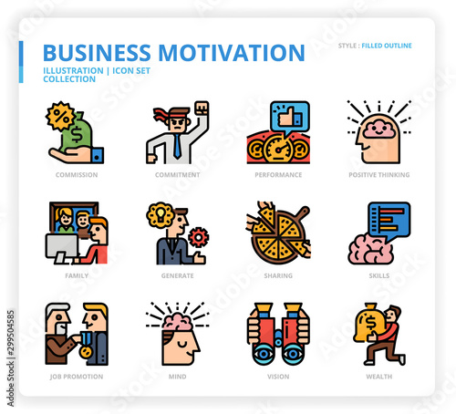 Business Motivation icon set