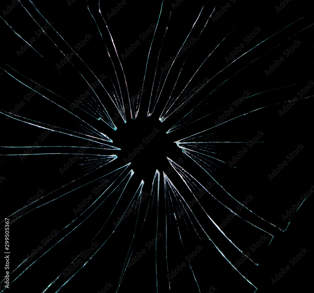 Obraz premium broken glass dark background