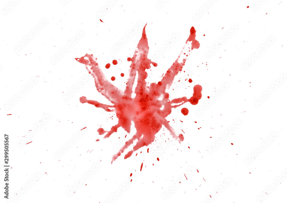 closeup drops of red blood isolated on white background,abstract pattern closeup drops of red blood isolated on white background,abstract pattern