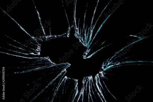 broken glass dark background