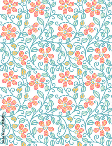 seamless summer floral design background