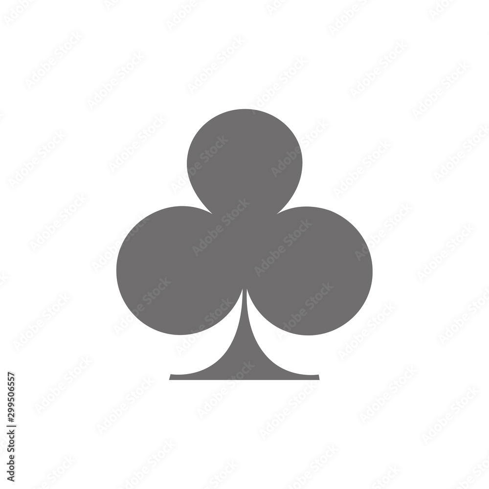 Poker playing card suit clover outline shape single icon. Clubs suit deck of playing cards used for ace in Las Vegas royal casino. Single icon illustration isolated on white. Drawing pic for tattoo. Poker playing card suit clover outline shape single icon. Clubs suit deck of playing cards used for ace in Las Vegas royal casino. Single icon illustration isolated on white. Drawing pic for tattoo.