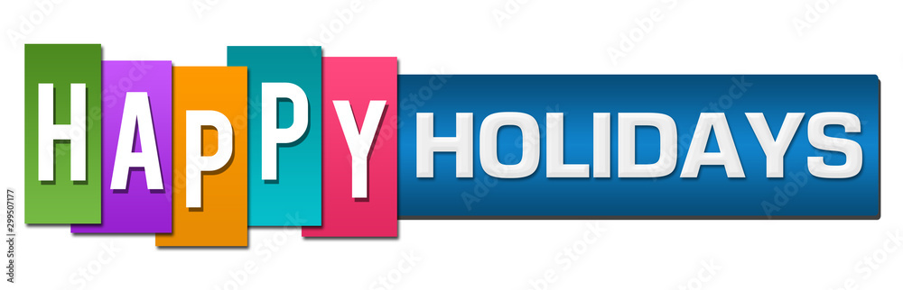 Happy Holidays Colorful Stripes Bar Happy Holidays Colorful Stripes Bar
