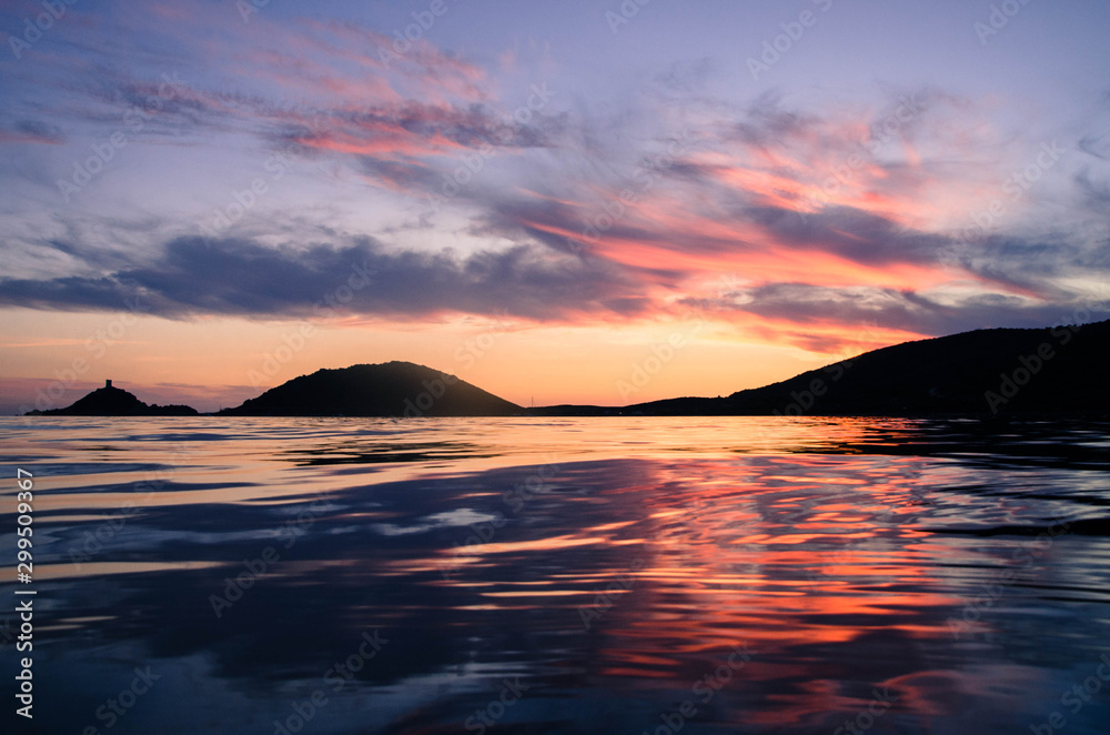 Couché de soleil sur les Îles Sanguinaires