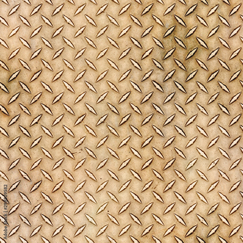 Seamless texture of brushed brass floor plate with bumped diamond patterrn. New York. USA. Seamless texture of brushed brass floor plate with bumped diamond patterrn. New York. USA.