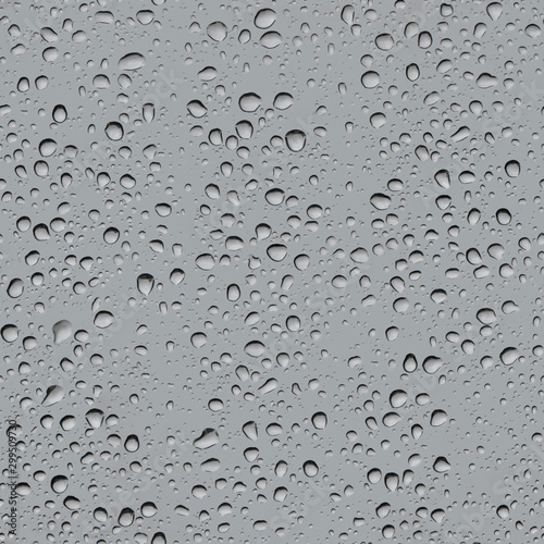 Seamless texture of rain drops on clear glass.