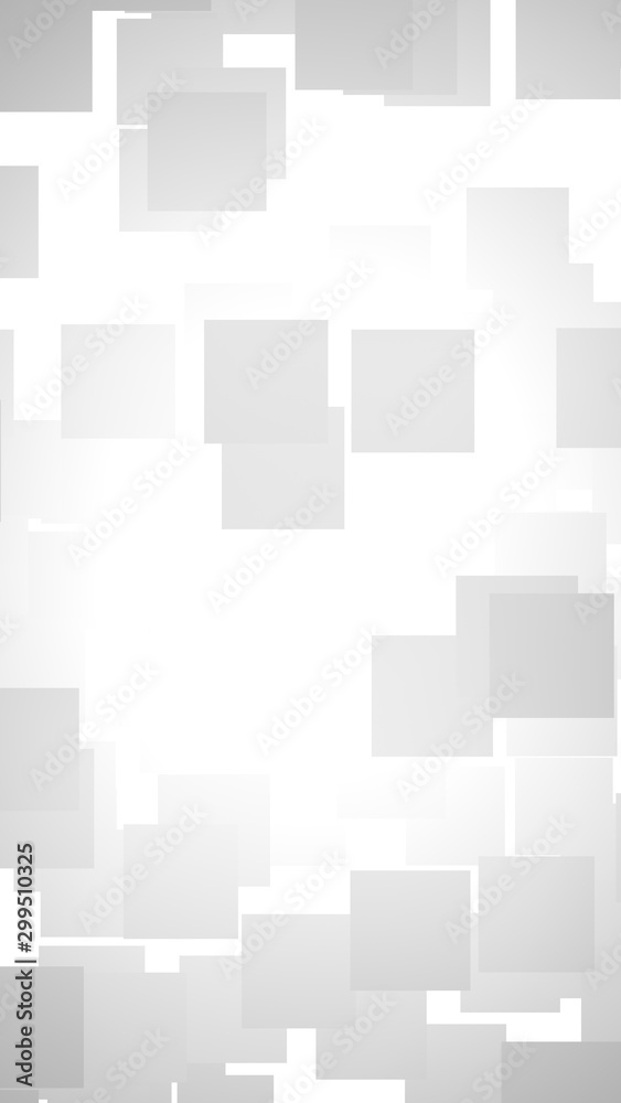 White abstract background. Misty backdrop with grey squares. 3D illustration