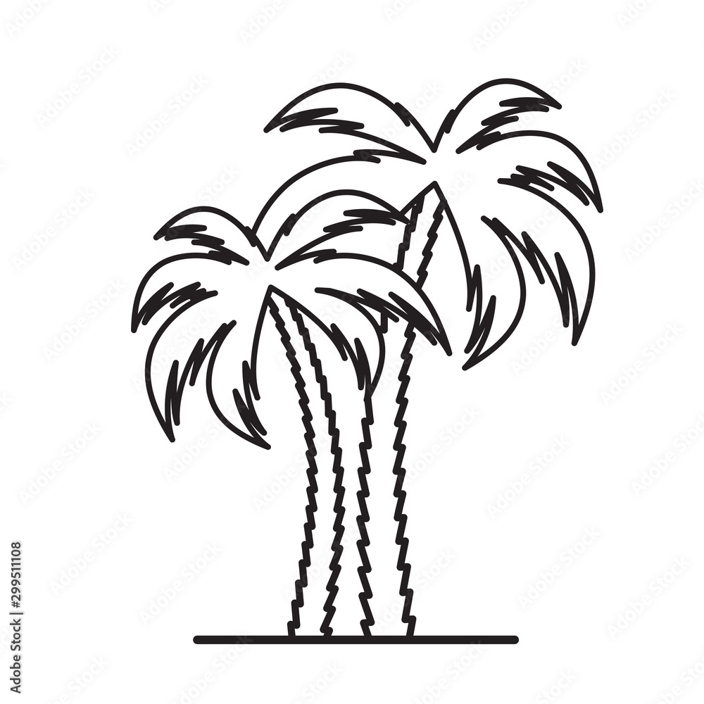 Obraz premium palm tree icon vector design template