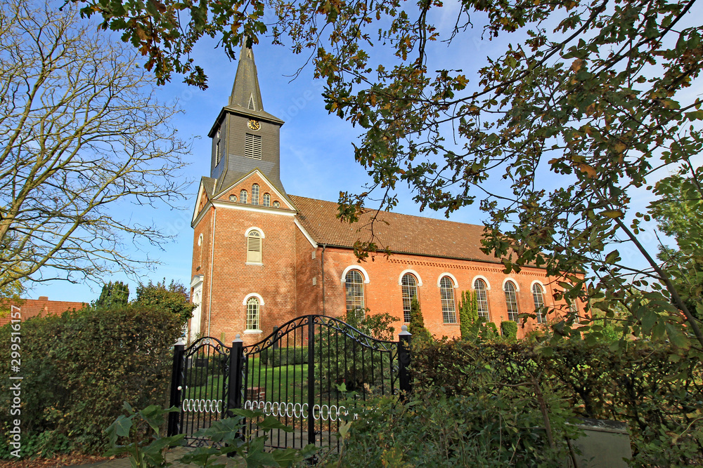 Obraz premium Kirche von Süderau (19. Jh., Schleswig-Holstein)