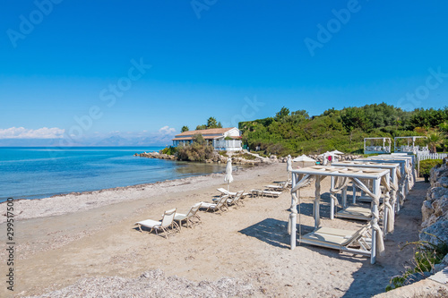 Costaline near Sidari in Corfu  Greece . The best place to visit. Buildings in background