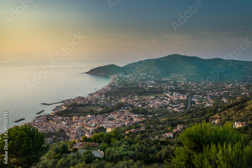 Beautiful view of the maritime city of Santa Maria di Castellabate
