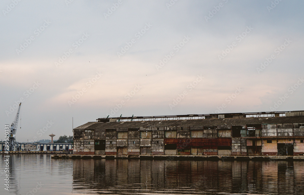 Port of Havana Cuba in ruins