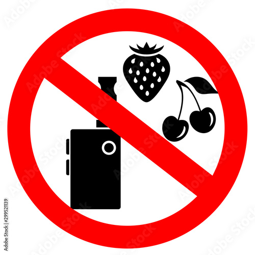 Flavored vaping ban vector sign
