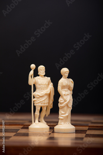 King and Queen Chess piece ...