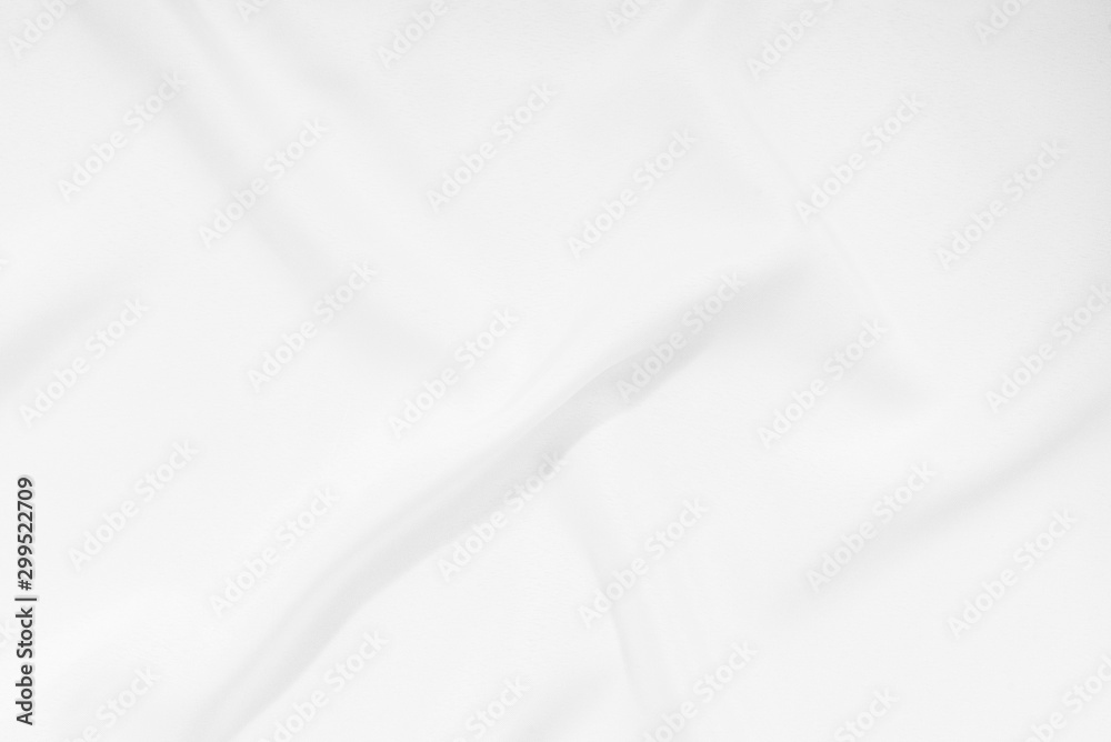 White fabric, cloth wave texture background, Empty space. / Soft image.