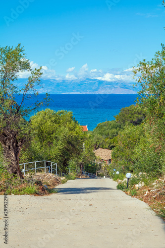 Costaline near Sidari in Corfu  Greece . The best place to visit. Buildings in background