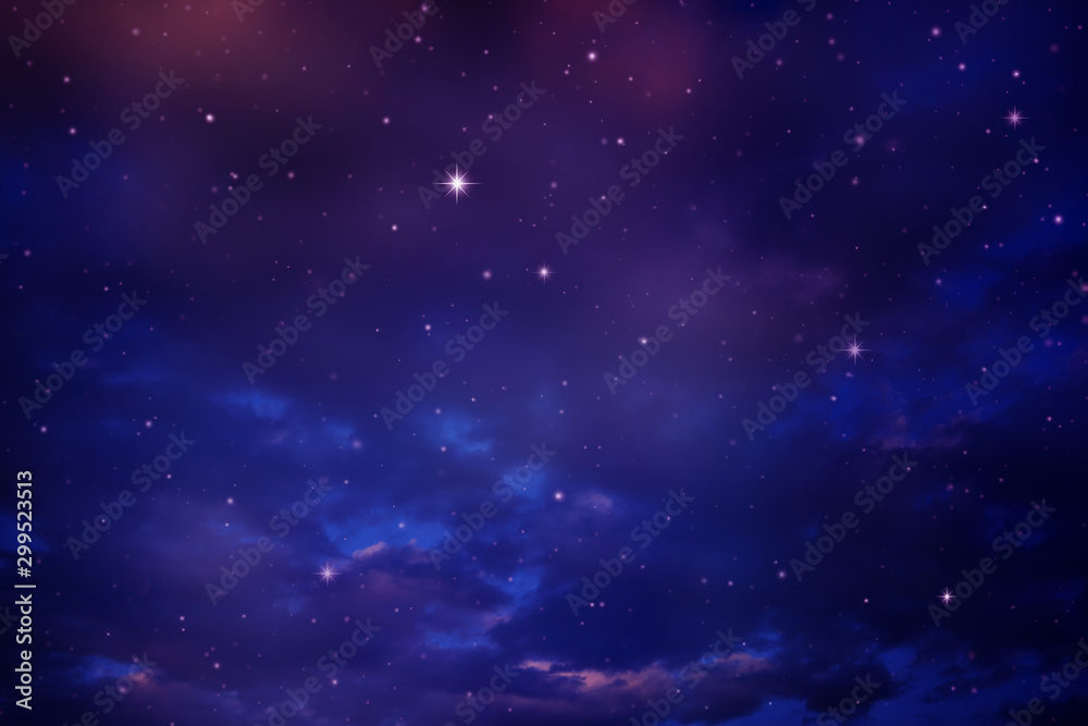 night sky with stars.