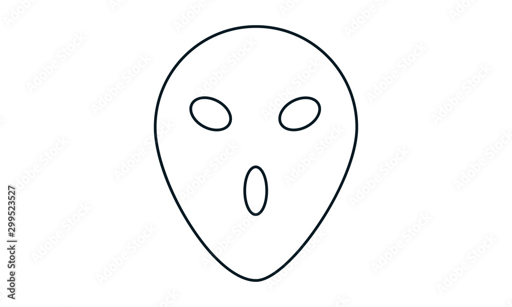 Obraz premium Alien icon for extraterrestrial and sci-fi content
