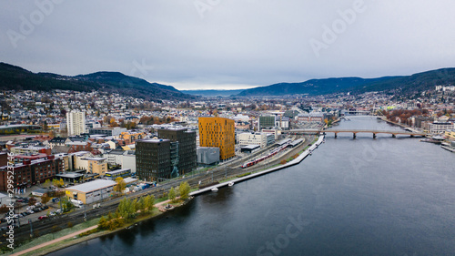 The Norwegian city of Drammen photo