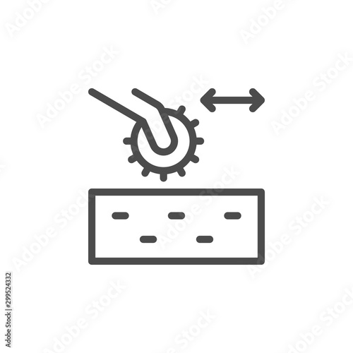 Skin lifting line outline icon