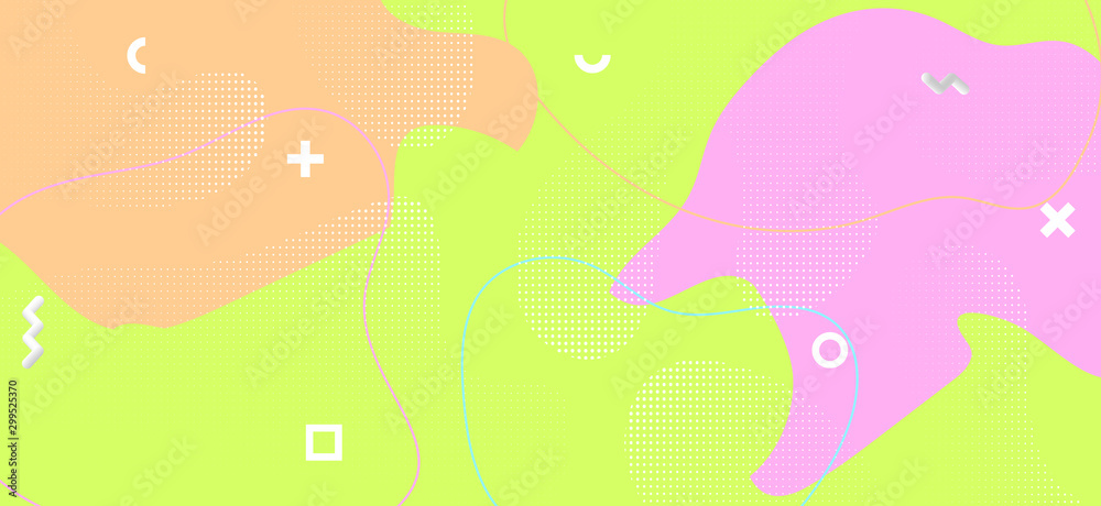 Fototapeta premium Multicolor Geometric Composition. Summer Wave