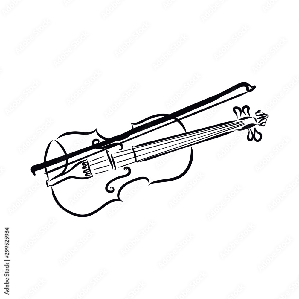 Obraz premium vector illustration of a violin