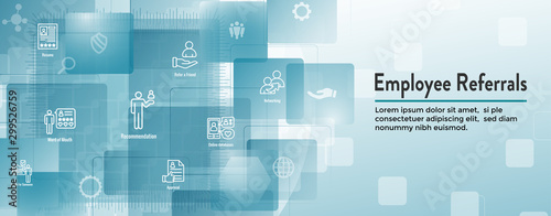 Employee Referrals Icon Set & Web Header Banner