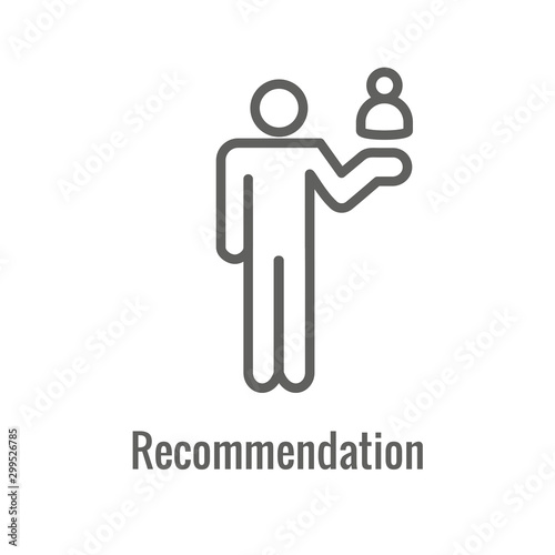 Employee Referral Process Icon - Networking, Recommendation, and reference