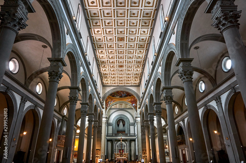 Inside Basilica di San Lorenzo Florence Italy photo