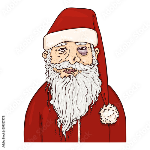 Vector Cartoon Santa Claus. Christmas Character.